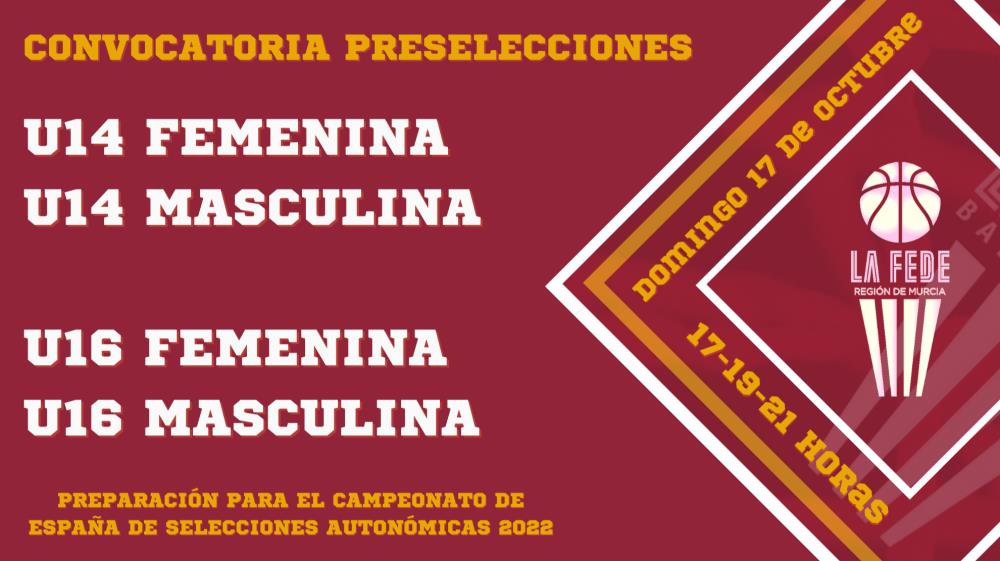 Entrenamientos de las Preselecciones U14 y U16 en Molina de Segura y Cartagena