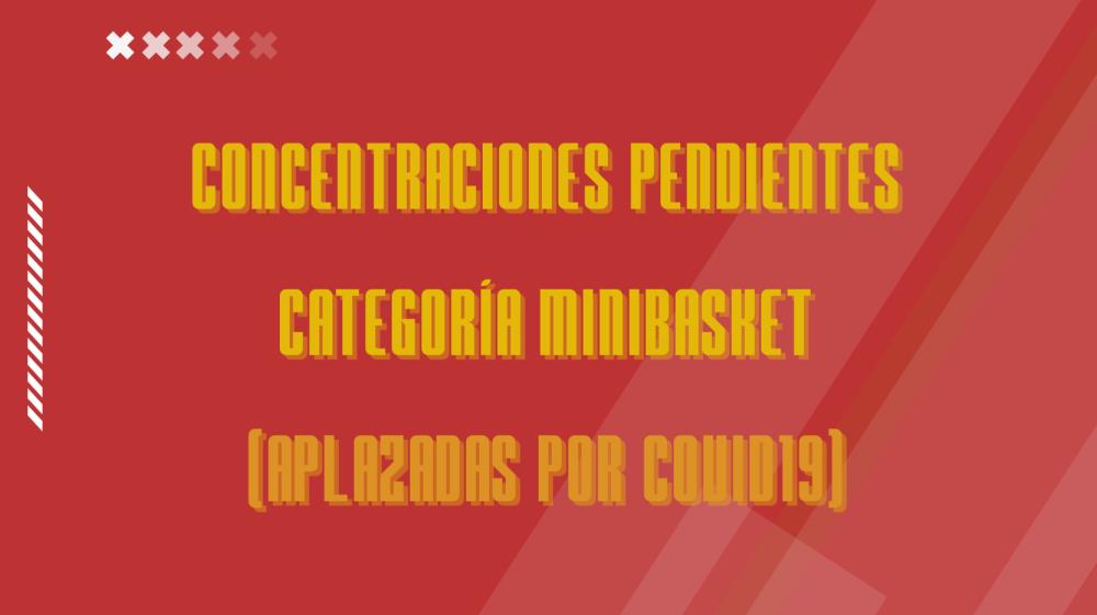 Concentraciones Minibasket aplazadas por Covid19