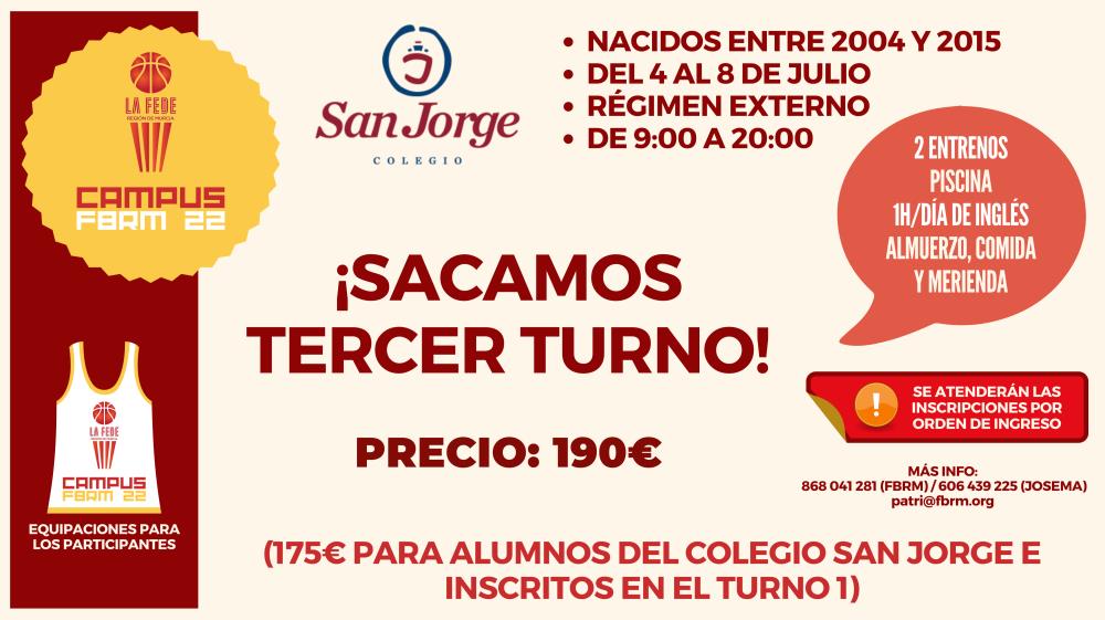 Pocas plazas para el Turno 3 del Campus FBRM 2022