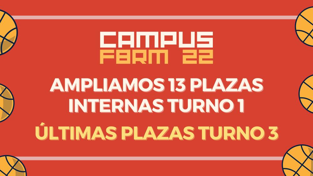 Campus FBRM 2022: ampliamos plazas Turno 1