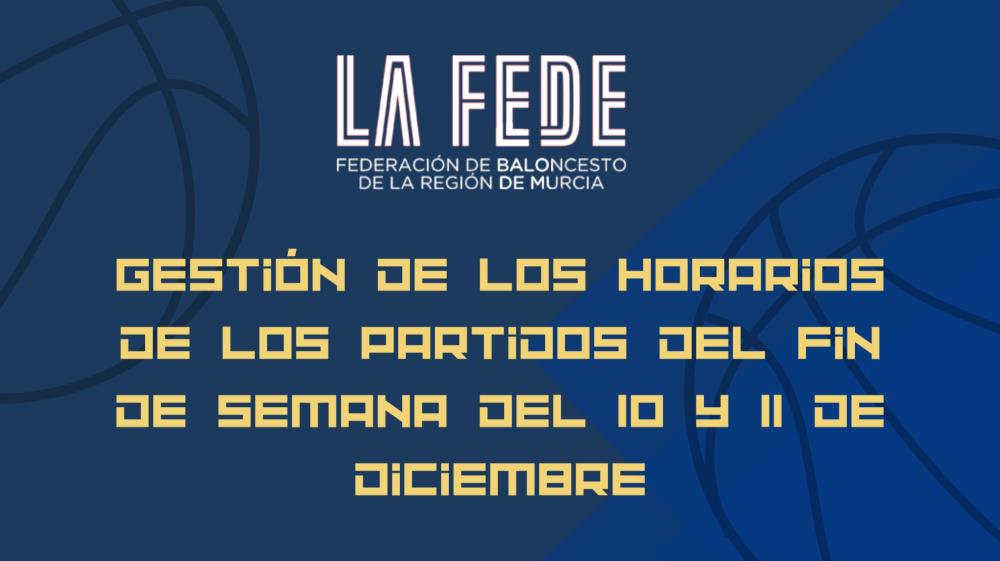 Horarios de los partidos 10 y 11 de diciembre