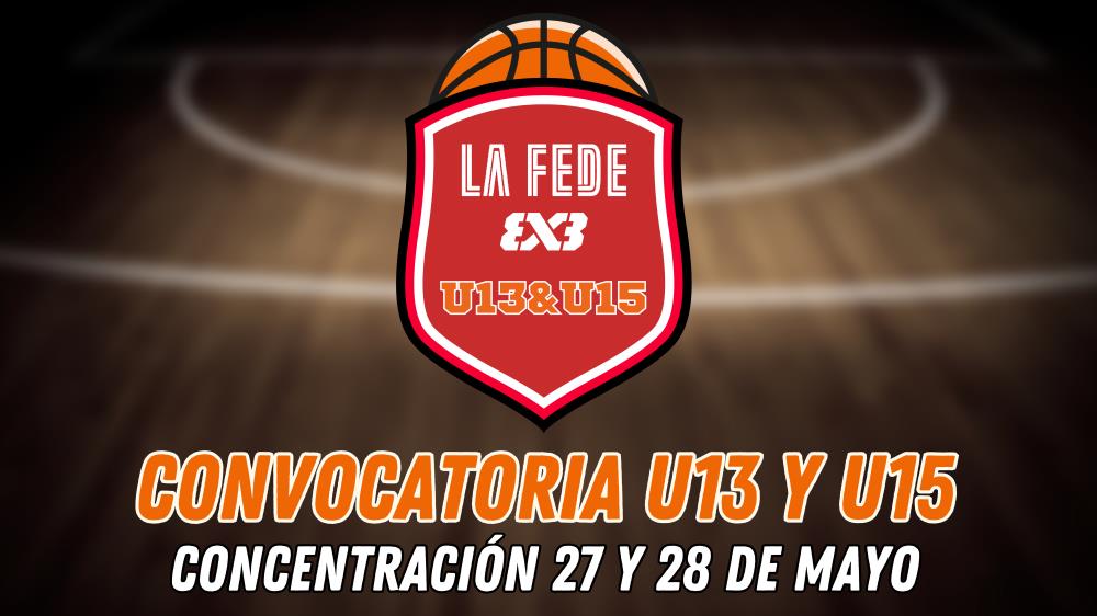 Convocatoria PreSelecciones 3x3 U13 y U15 (27 y 28 de mayo)