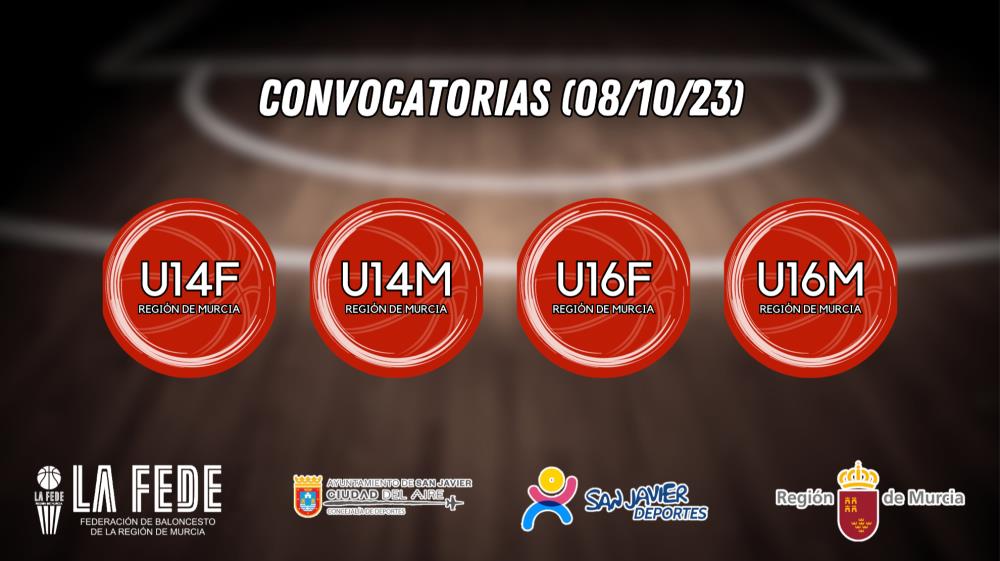 Convocatorias U14 y U16 (08/10/2023)