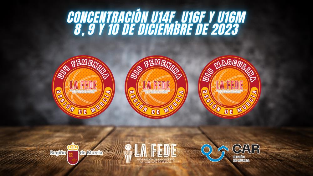 Convocatorias U14F, U16F y U16M: 8, 9 y 10 de diciembre de 2023