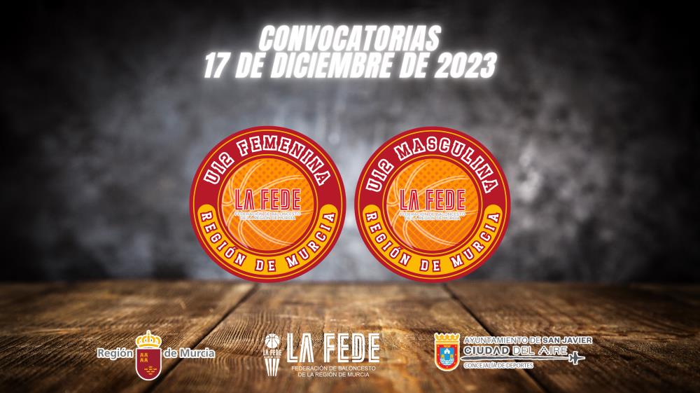 Convocatorias U12: 17 de diciembre de 2023