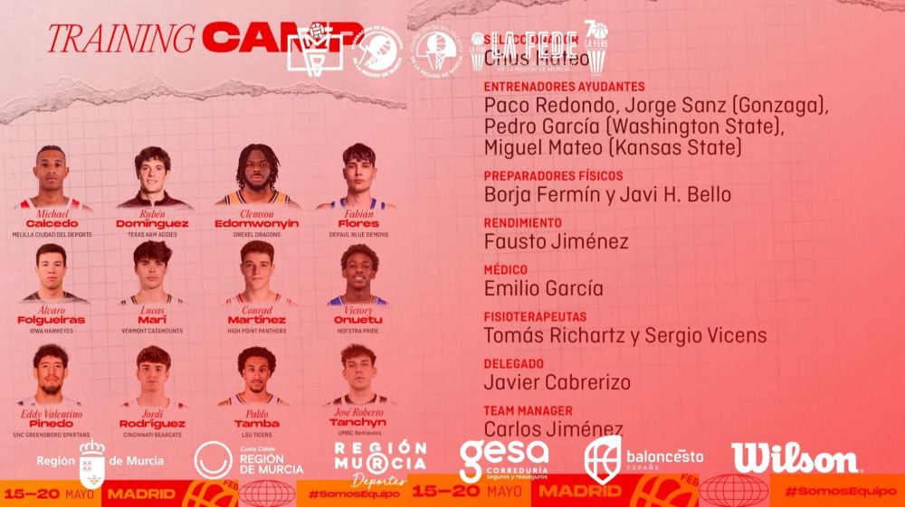Flores y Pinedo, convocados por la FEB para un Training Camp de talentos