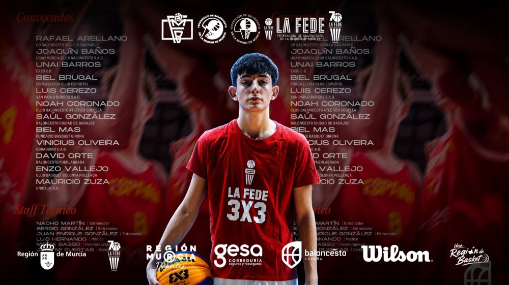 Joaquín Baños, convocado por la Selección U15M 3x3