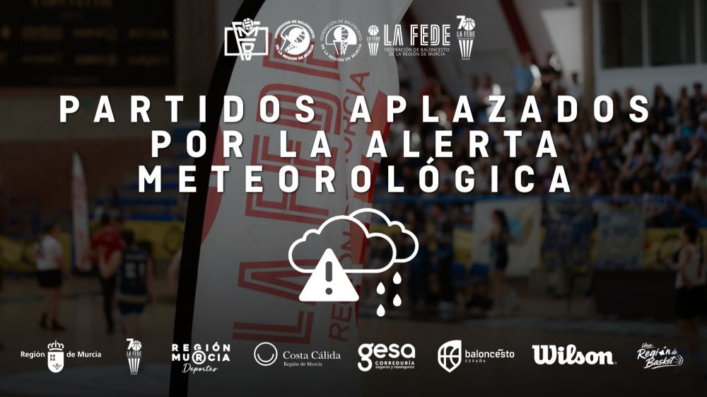 Suspensión de partidos por Alerta Meteorológica (17/10/2026)